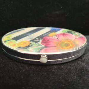 MacKenzie-Childs Flower Market Compact Mirror - Silver Plated